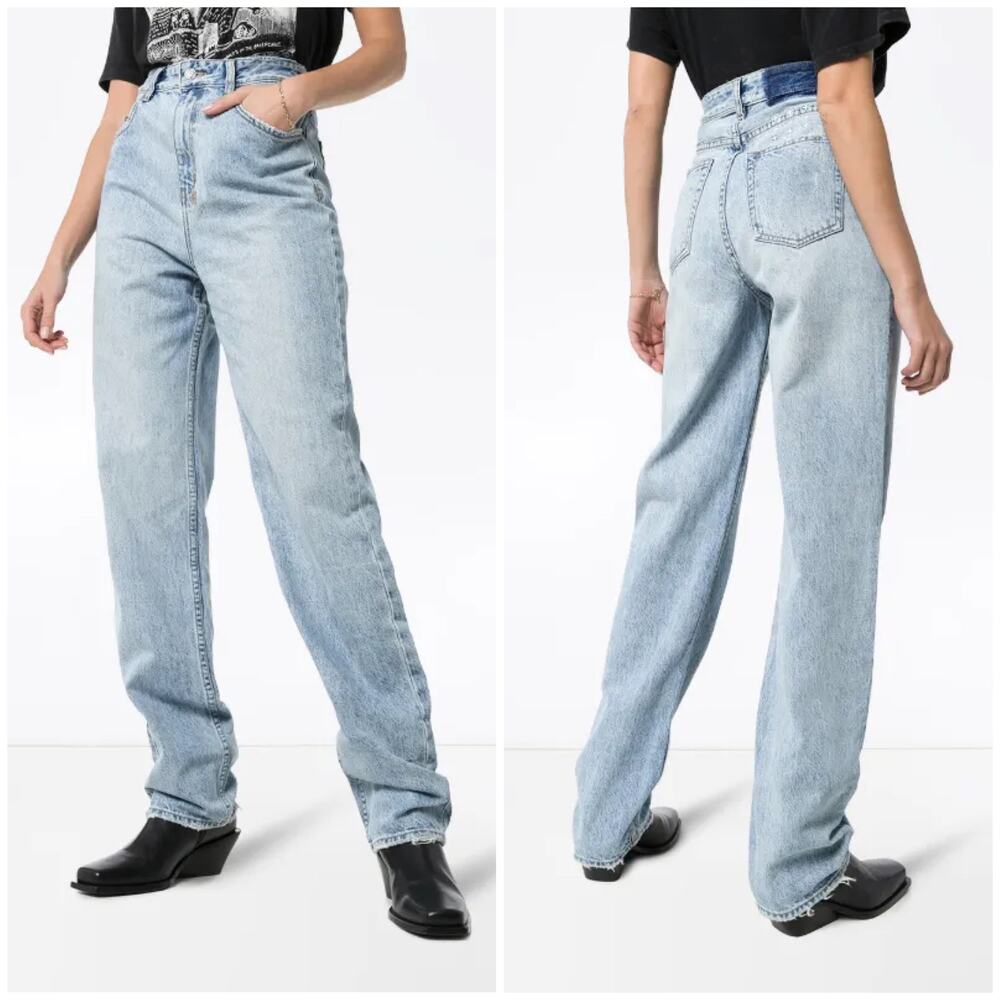 Ksubi Playback High Rise Straight Jeans Sense Wash